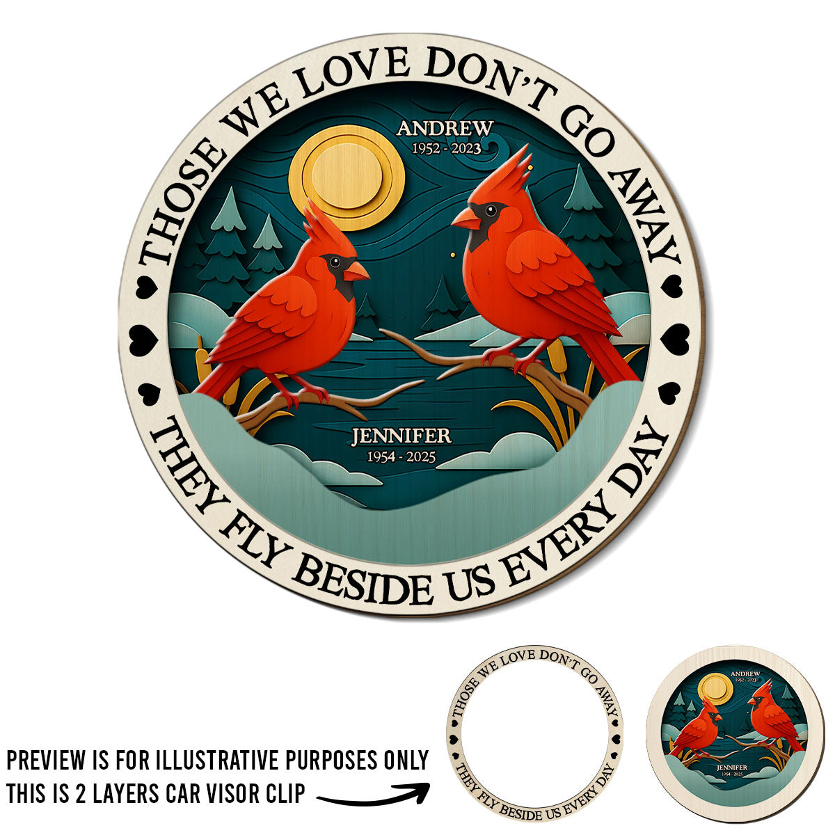 Never Gone From Me - Personalized Custom Car Visor Clip