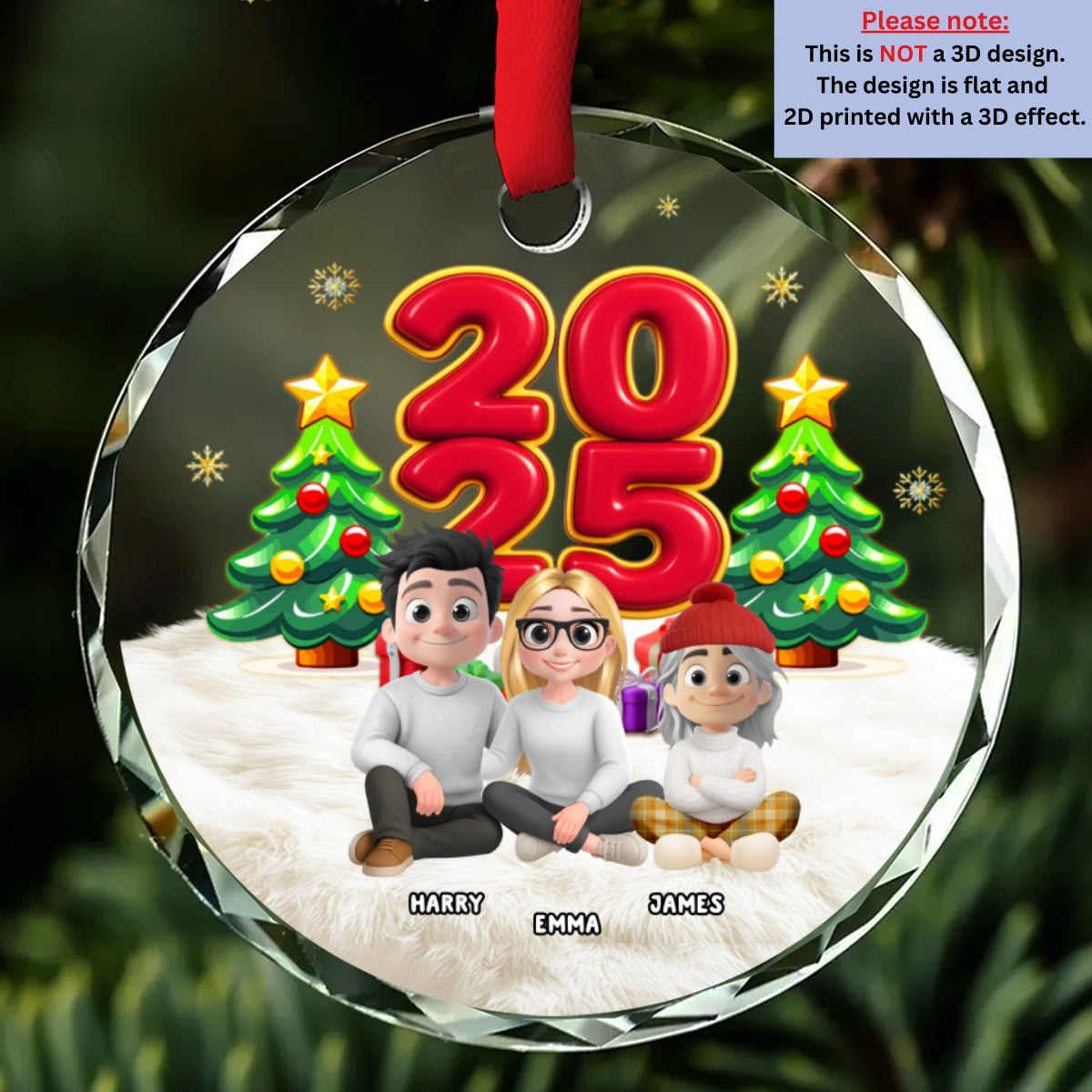 You Me And Our Kid Pet - Personalized Custom Glass Ornament