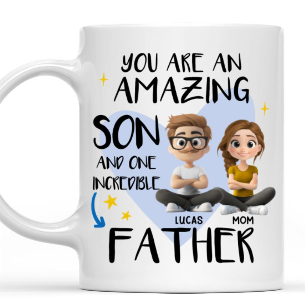 Incredible Father - Personalized Custom Coffee Mug
