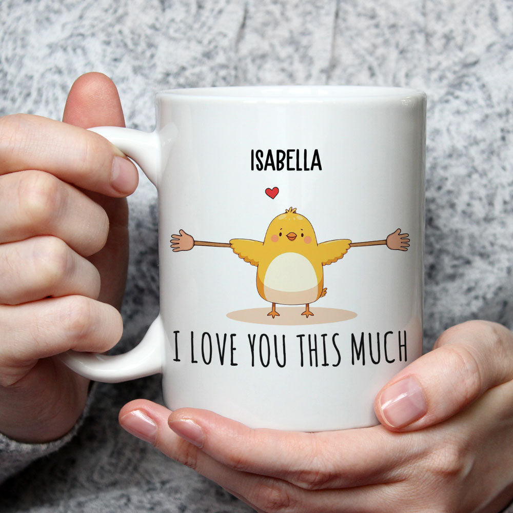 I Love You This Much - Personalized Custom Coffee Mug