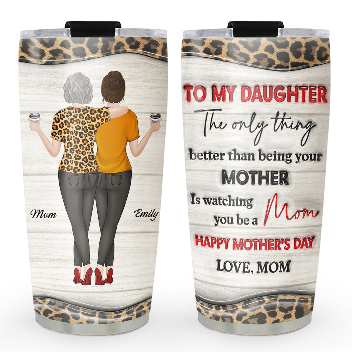 Watching You Be A Mom - Personalized Custom 3D Inflated Effect Tumbler