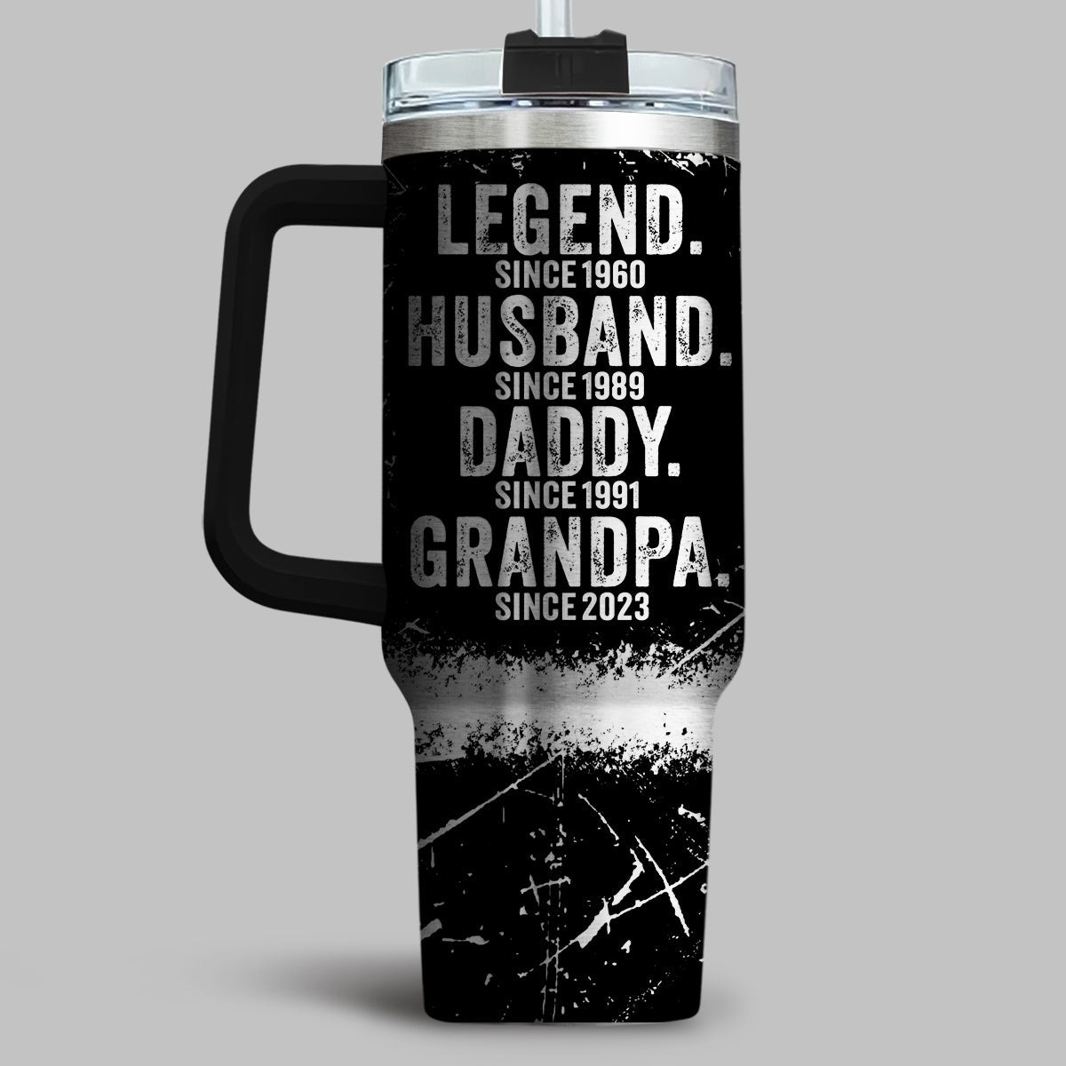 Legend Husband Dad - Personalized Custom Engraved 40oz Tumbler With Handle
