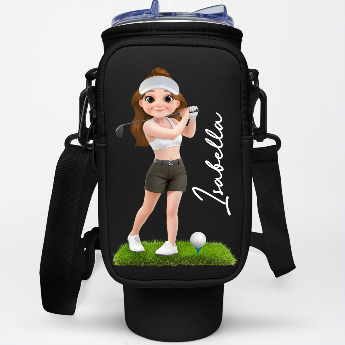 Golf Lover - Personalized Custom Water Bottle Carrier Bag