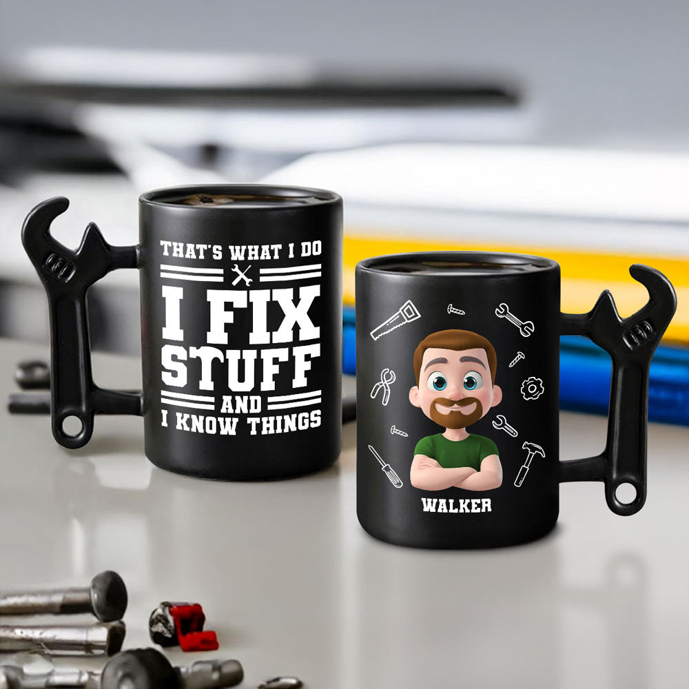 That's What I Do - Personalized Custom Wrench Handle Mug