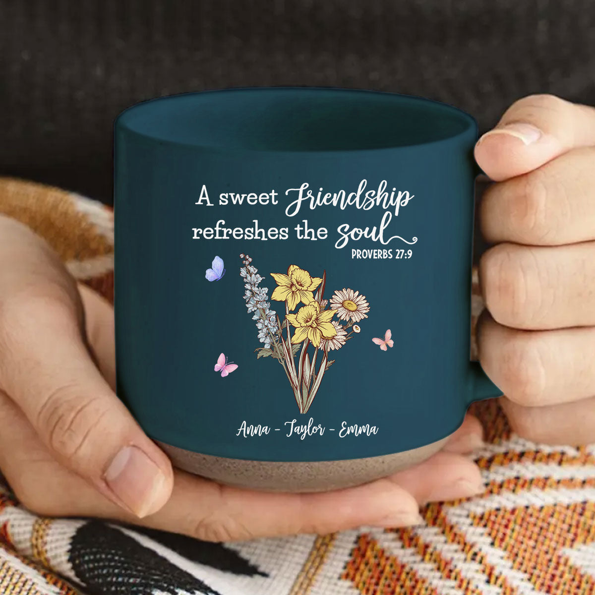 Friendship Refreshes The Soul - Personalized Custom Pottery Mug