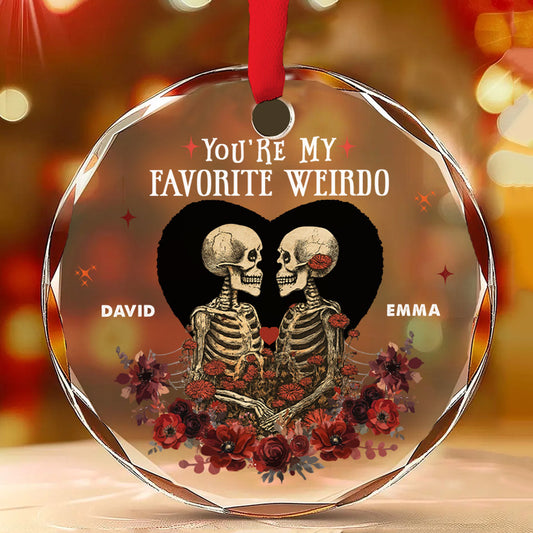 Favorite Weirdo - Personalized Custom Glass Ornament