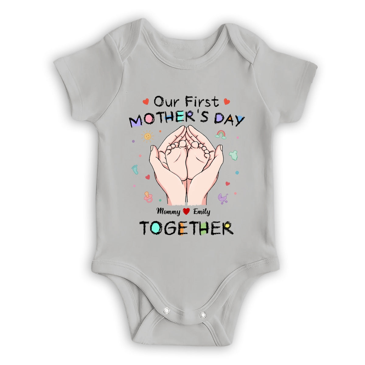 Our 1st Mothers Day - Personalized Custom Onesie