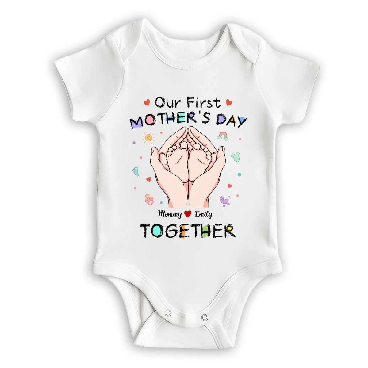 Our 1st Mothers Day - Personalized Custom Onesie