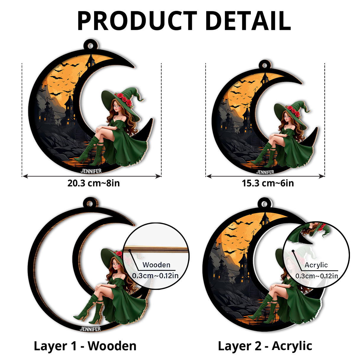 A Beauty Born Of Night - Personalized Custom Suncatcher