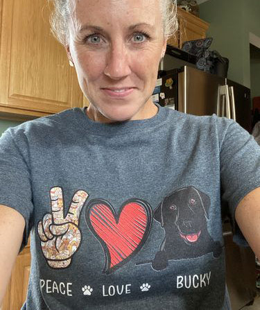 Peace Love Dog - Personalized Custom Unisex T-shirt