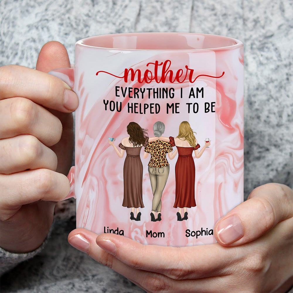 Everything I Am - Personalized Custom Pink Marble Mug