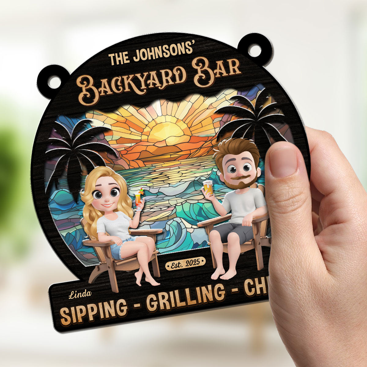 We At Pool And Patio - Personalized Custom Suncatcher