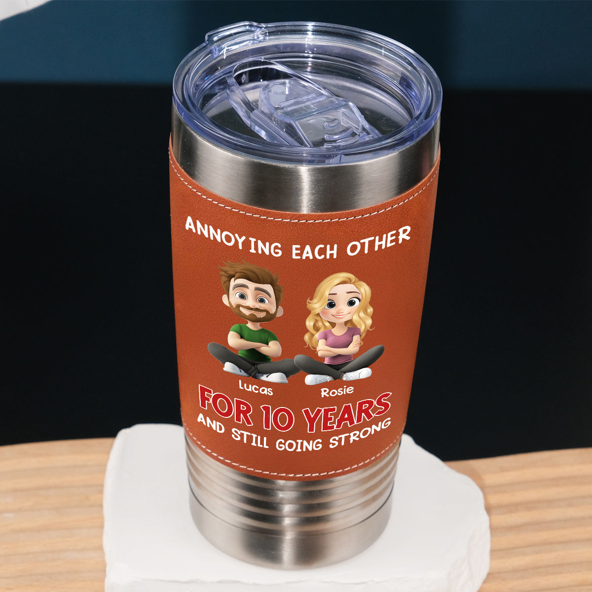 Annoying - Personalized Custom Leather Tumbler