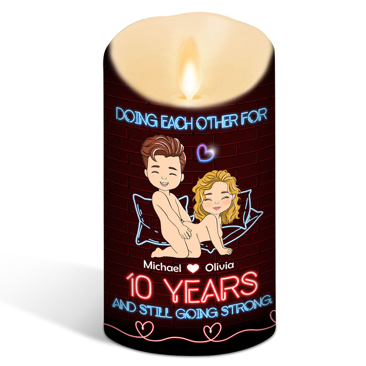 Doing Each Other For Years - Personalized Custom LED Candle