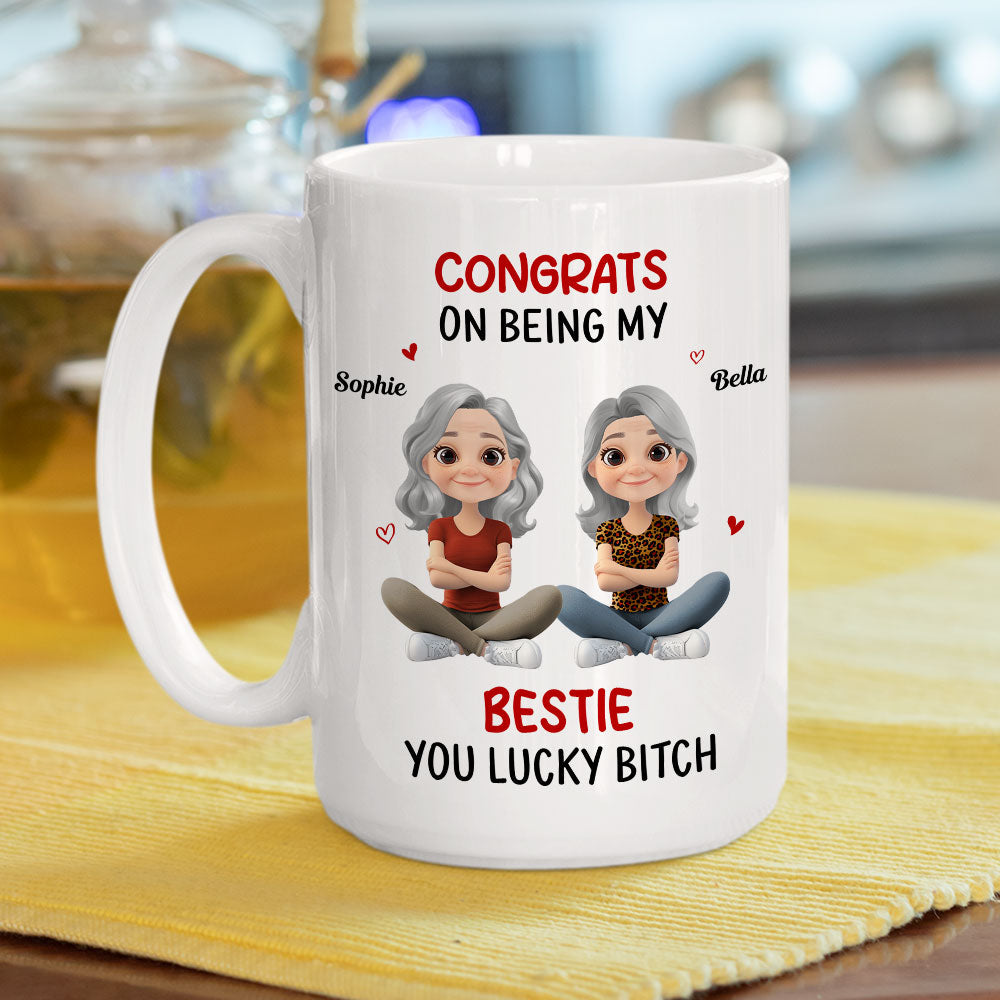 Congrats My Bestie - Personalized Custom Coffee Mug