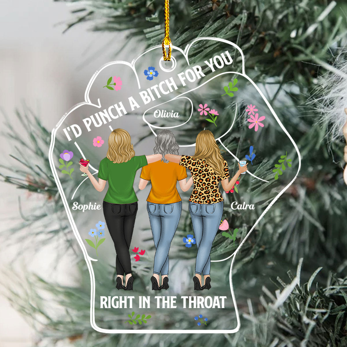 Punch For Friendship - Personalized Custom Acrylic Ornament