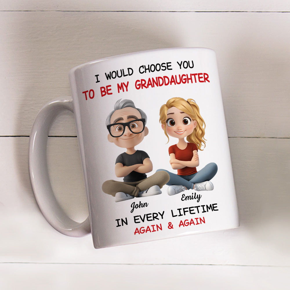 Always Choose You My Grandkid - Personalized Custom Coffee Mug
