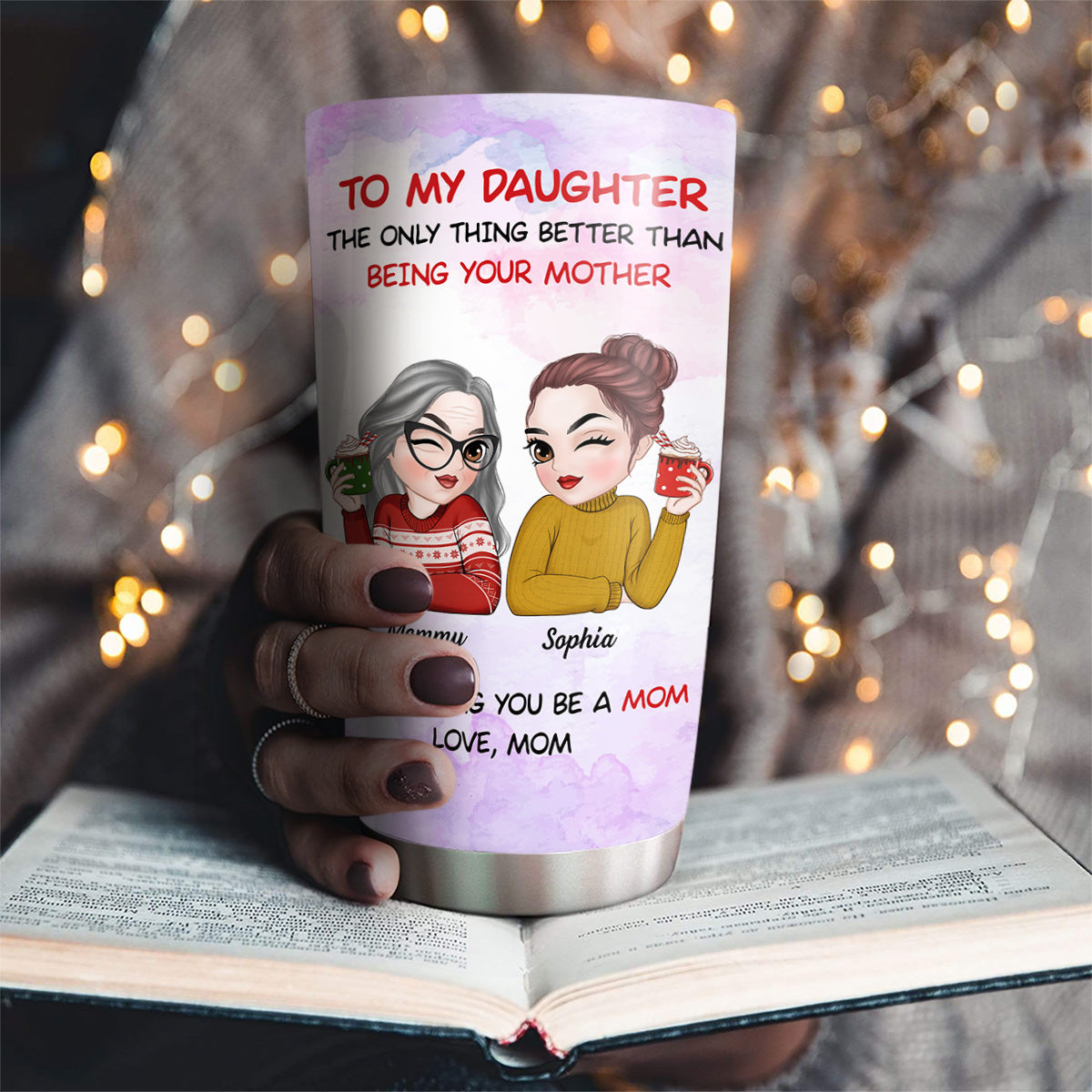 To My Daughter Merry Christmas  - Personalized Custom Tumbler