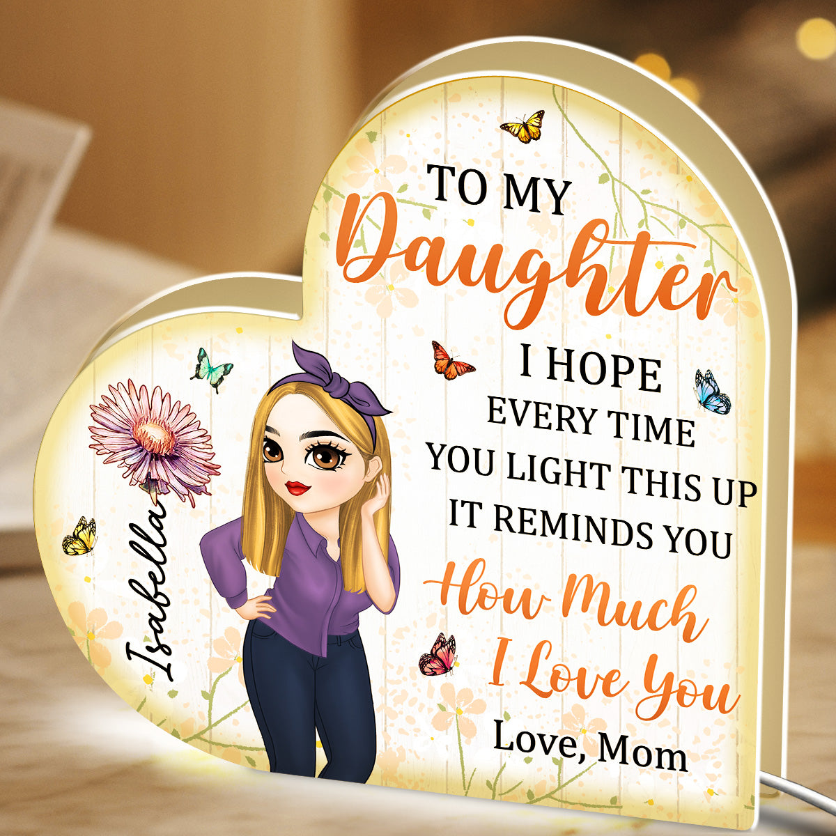 How Much I Love You - Personalized Custom Light Box