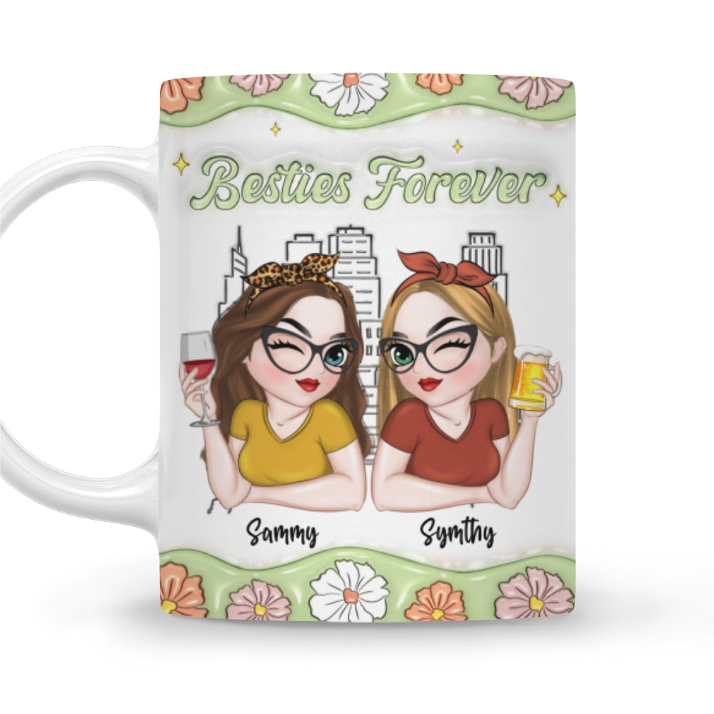 Best Friend Forever - Personalized Custom 3D Inflated Effect Mug