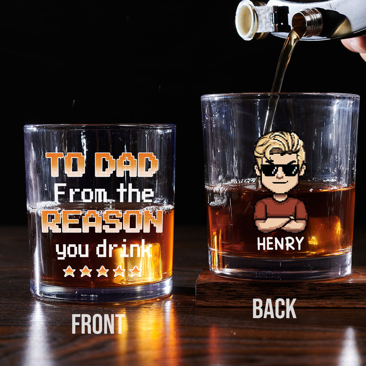 Reason You Drink - Personalized Custom Whiskey Glass