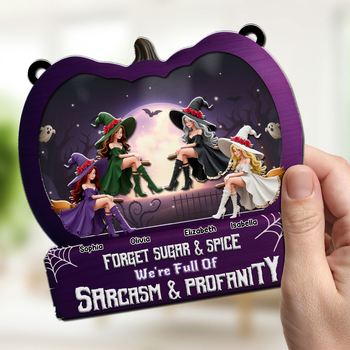 Witch Bestie Forever - Personalized Custom Suncatcher