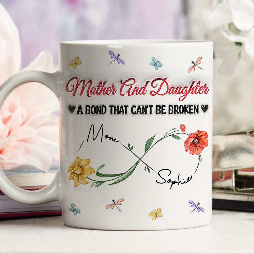 The Love Between Mother And Daughter - Personalized Custom 3D Inflated Effect Mug