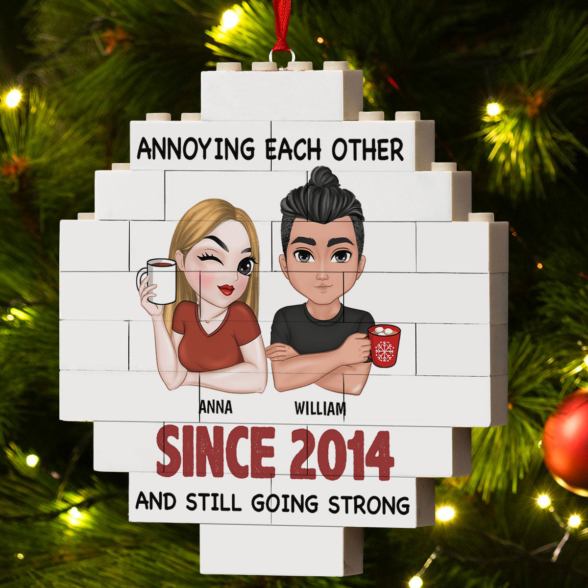 Only You - Personalized Custom Puzzle Ornament