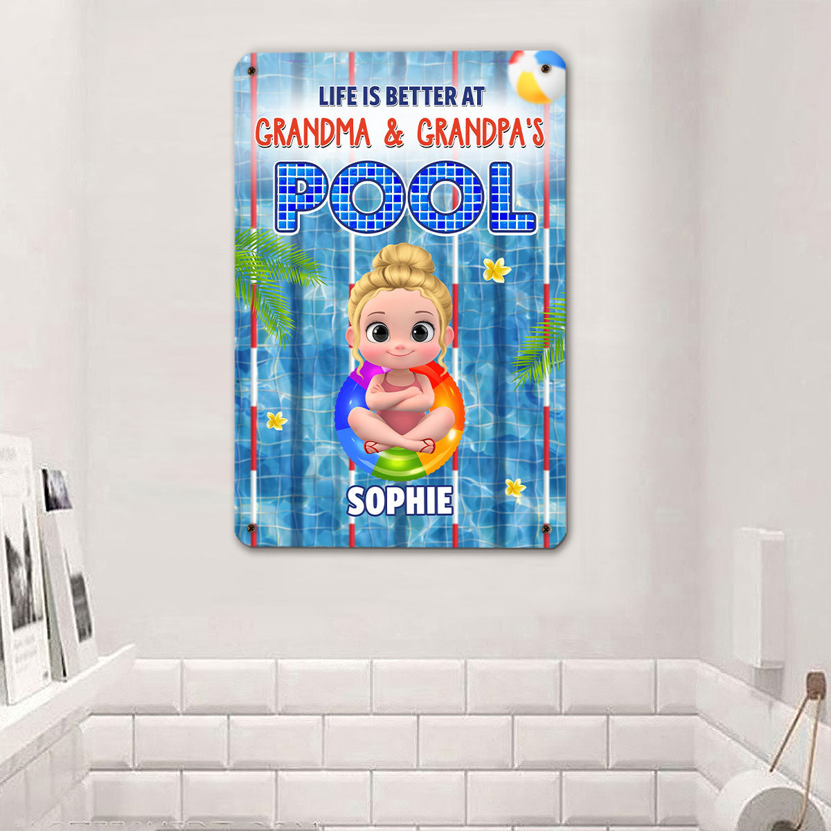 Time For The Beach - Personalized Custom Metal Sign