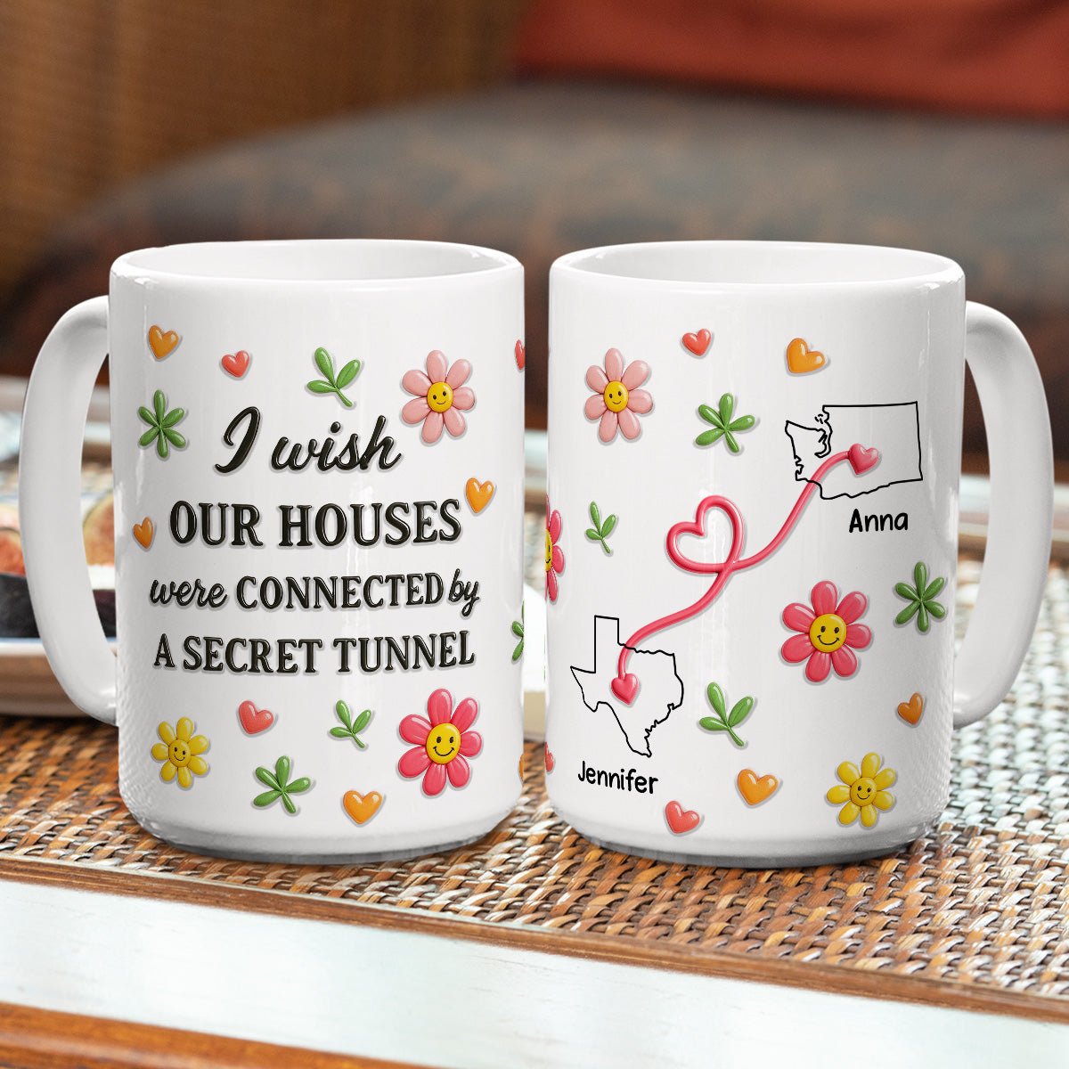 Wish We Shared A Tunnel - Personalized Custom 3D Inflated Effect Mug