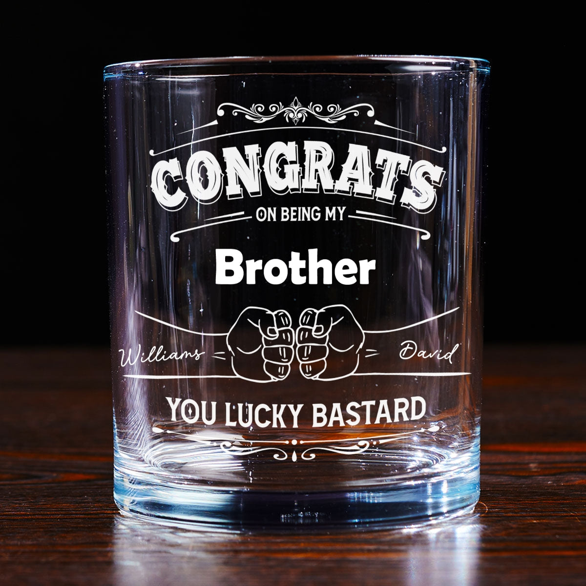 You Are Stuck With Me Forever - Personalized Custom Whiskey Glass