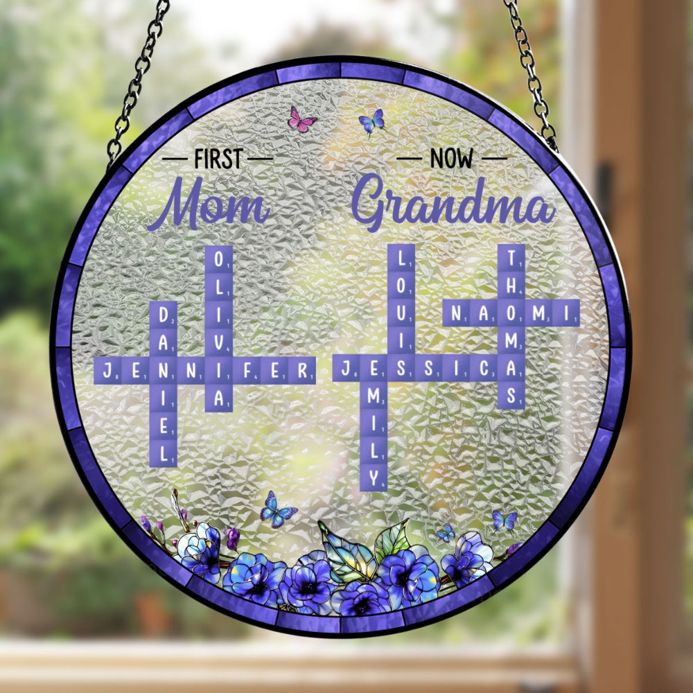 The Secret Garden Crossword - Personalized Custom Window Hanging Suncatcher