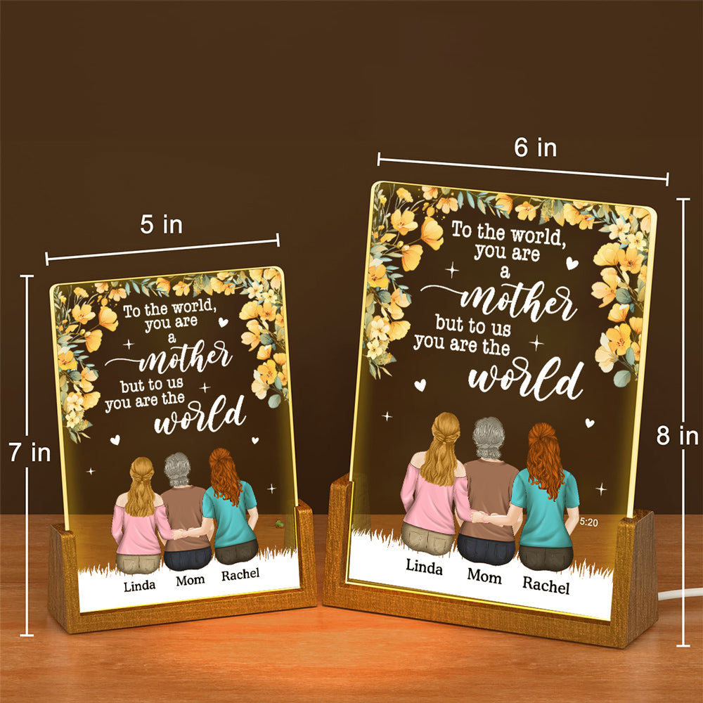 You Are The World - Personalized Custom Plaque With Walnut Base