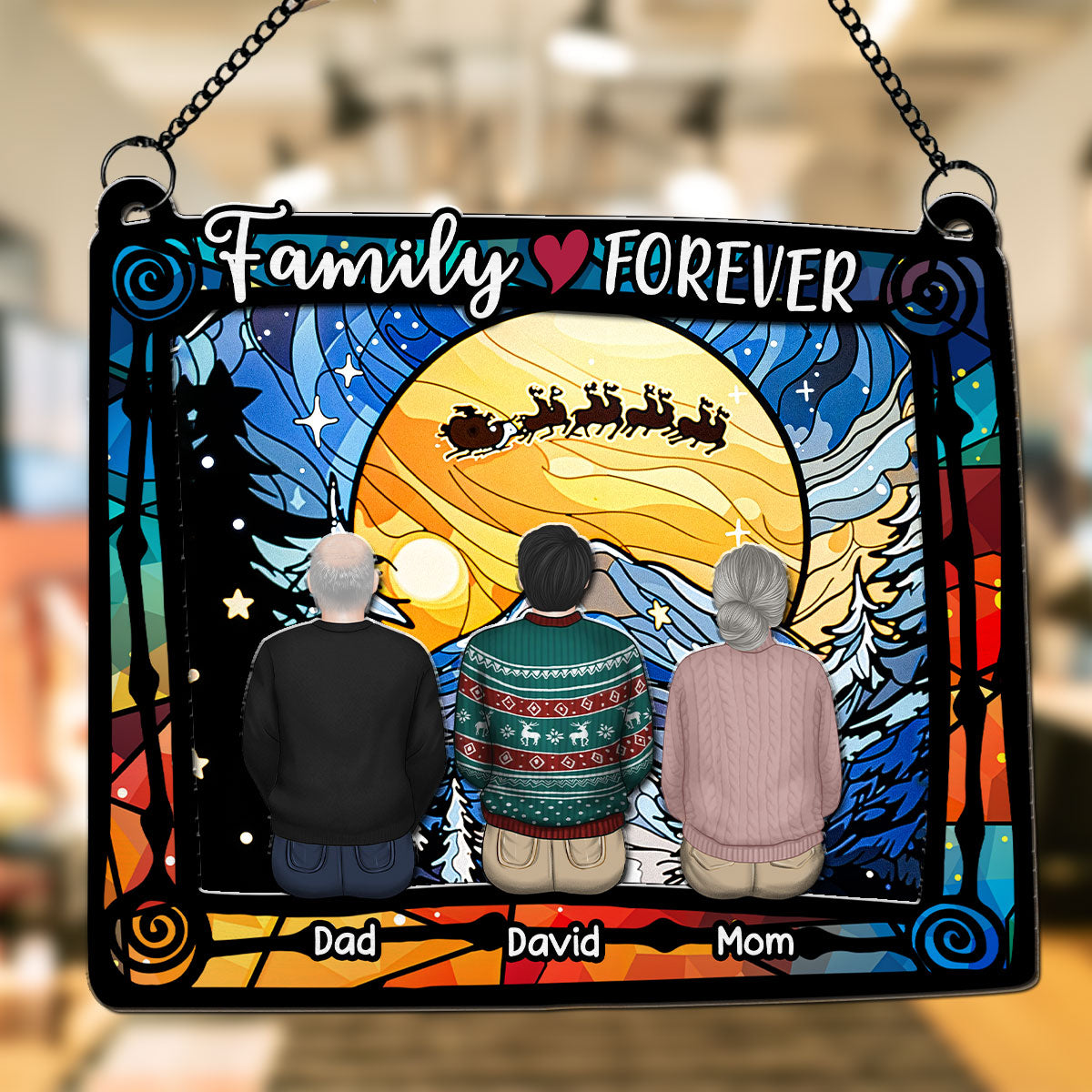 Family Ties That Last Forever - Personalized Custom Suncatcher