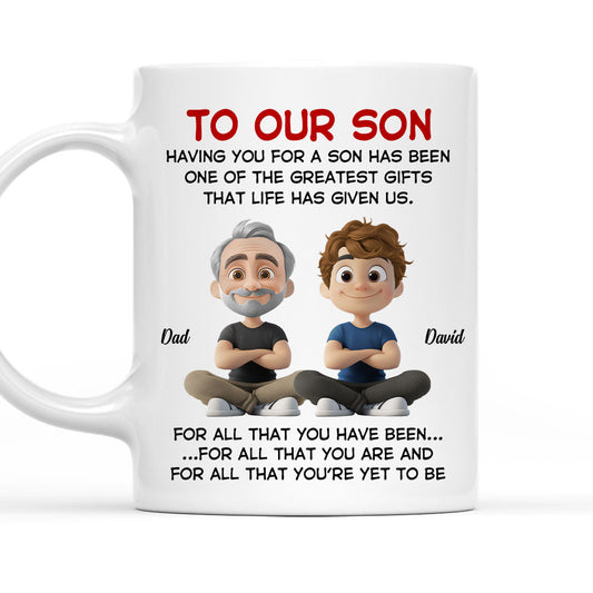Son One Of The Greatest Gifts - Personalized Custom Coffee Mug