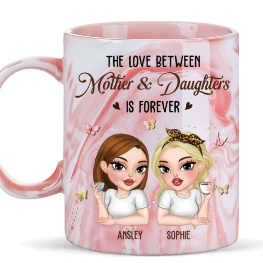 Love Last Forever - Personalized Custom Pink Marble Mug