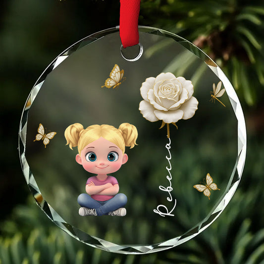 Floral Soul - Personalized Custom Glass Ornament
