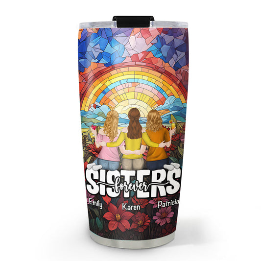 Besties Sitting Together - Personalized Custom Tumbler