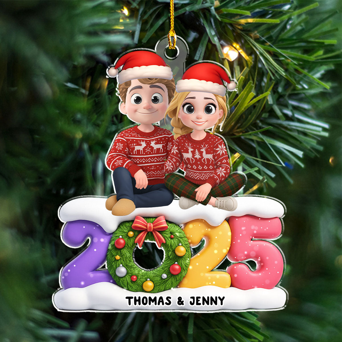 Our Christmas Our Love - Personalized Custom Acrylic Ornament