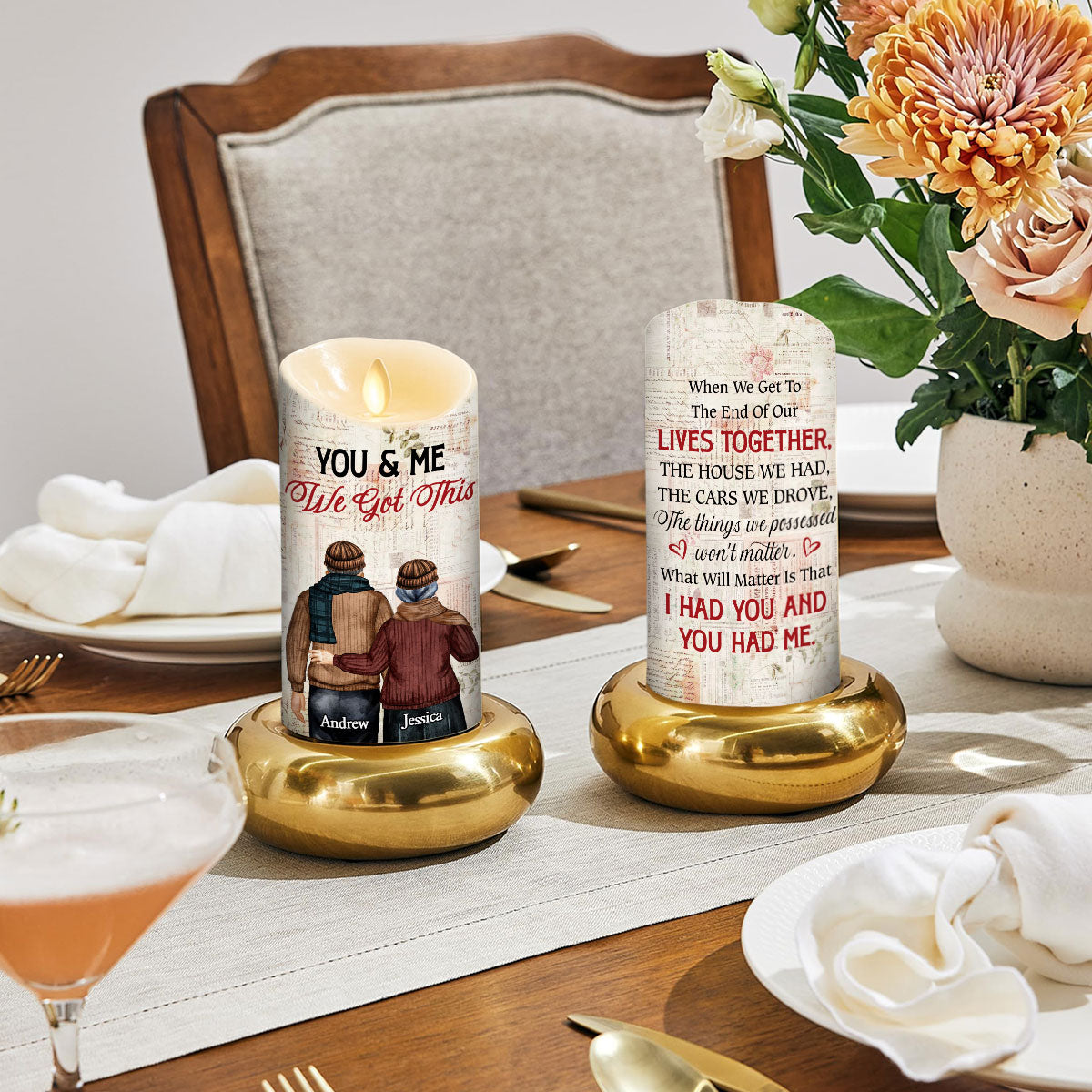 Lavender Candle - Personalized Custom LED Candle