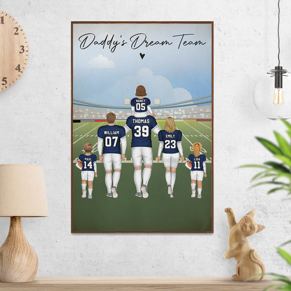 American Football Dad - Personalized Custom Poster