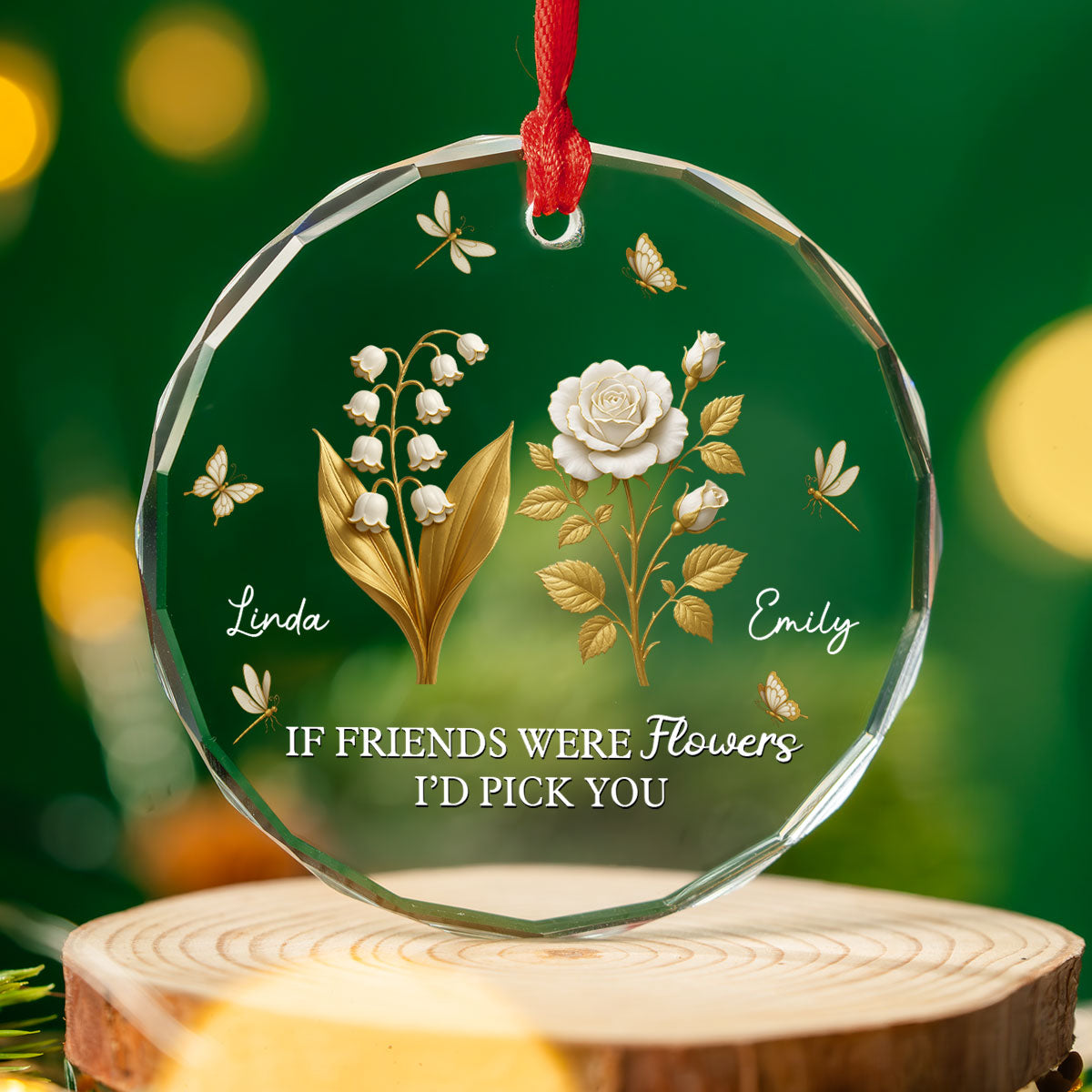 Pick You - Personalized Custom Glass Ornament