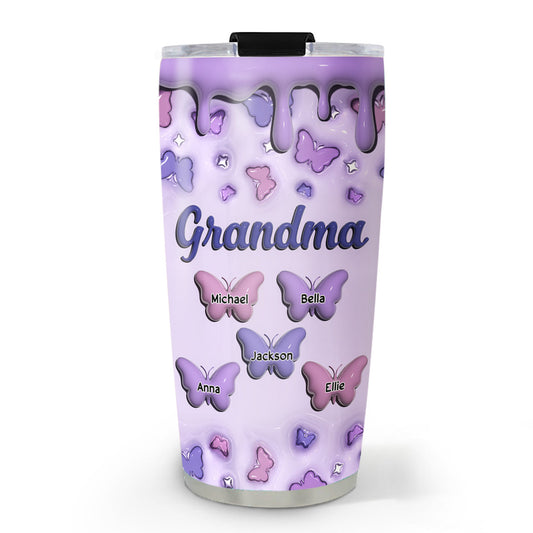 Grandma And Grandkid - Personalized Custom 3D Inflated Effect Tumbler