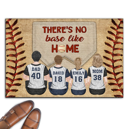 There Is No Base Like Home - Personalized Custom Doormat