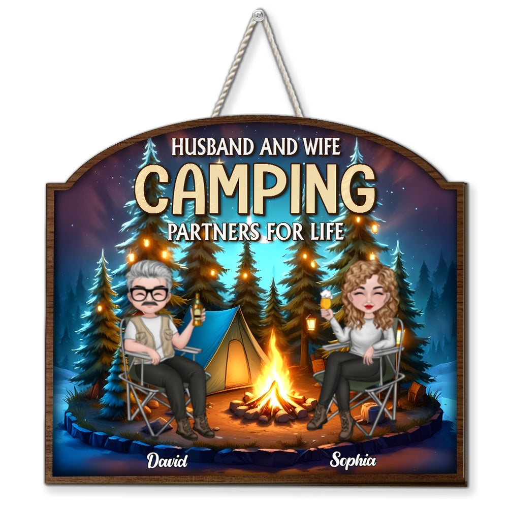 Partners For Life Camping - Personalized Custom Wood Sign
