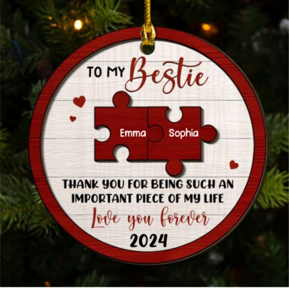 I Will Be There Pinky Promise - Personalized Custom Freeshape 2-Layered Wood Ornament