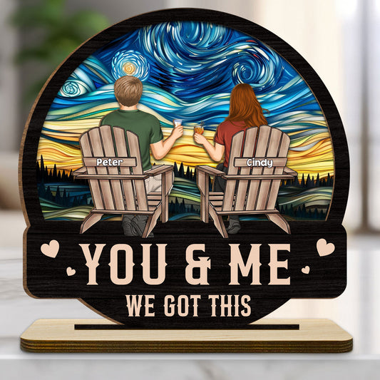 We got this - Personalized Custom 2-Layer Wood Plaque With Flat Base