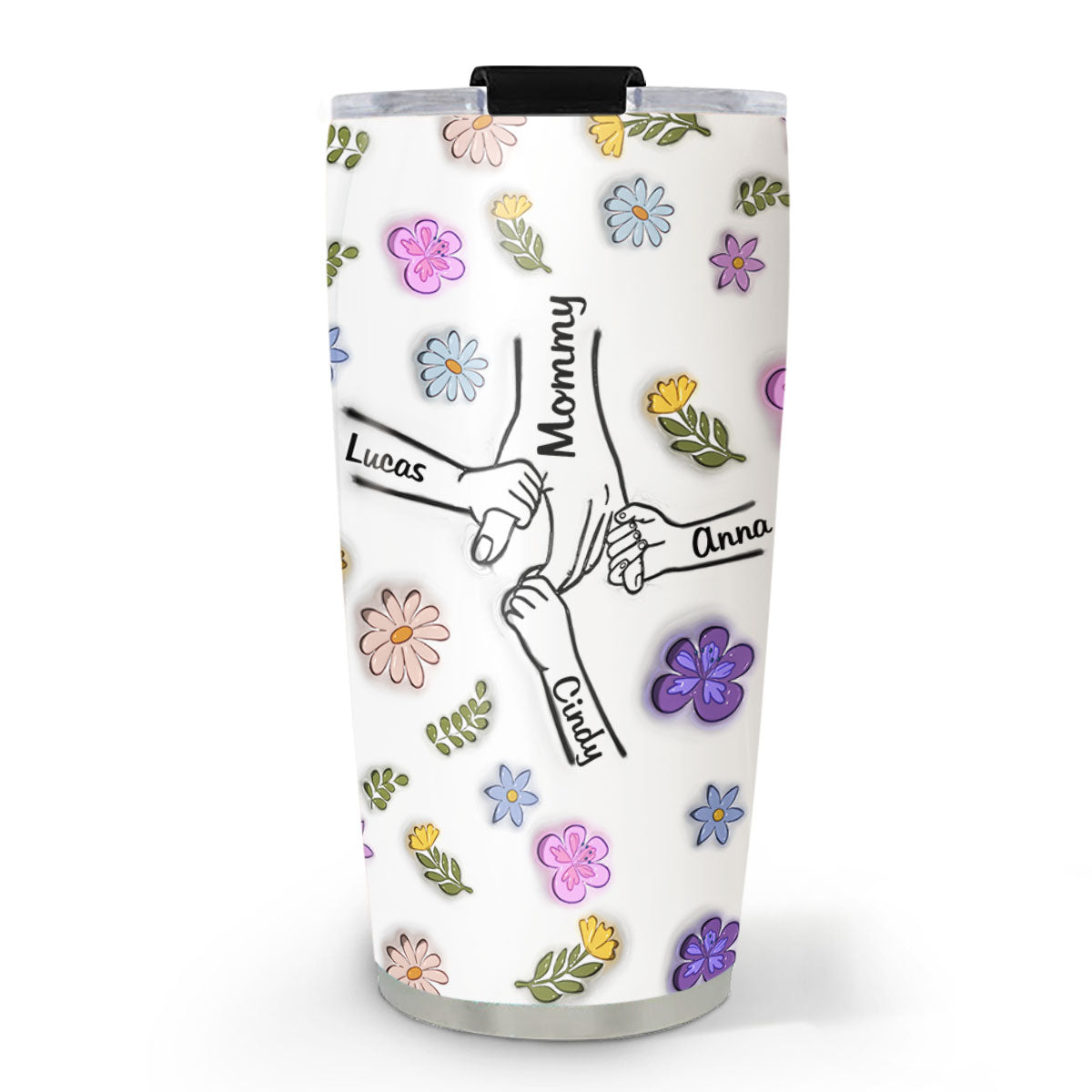 You Hold My Hand And My Heart - Personalized Custom 3D Inflated Effect Tumbler