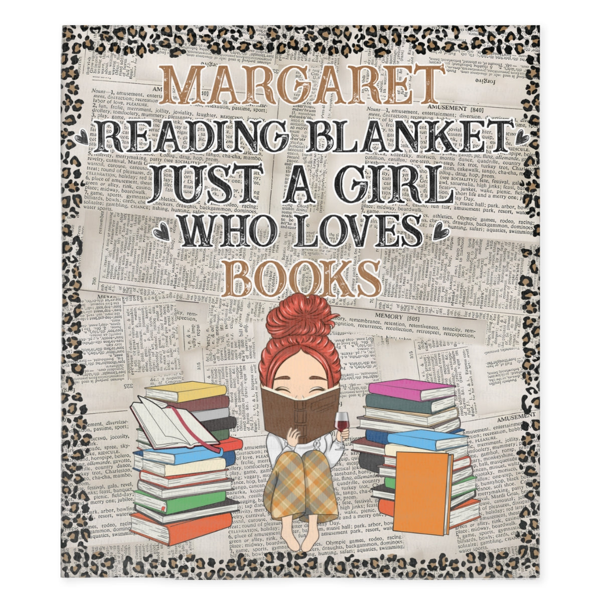 Reading Blanket - Personalized Custom Fleece Blanket