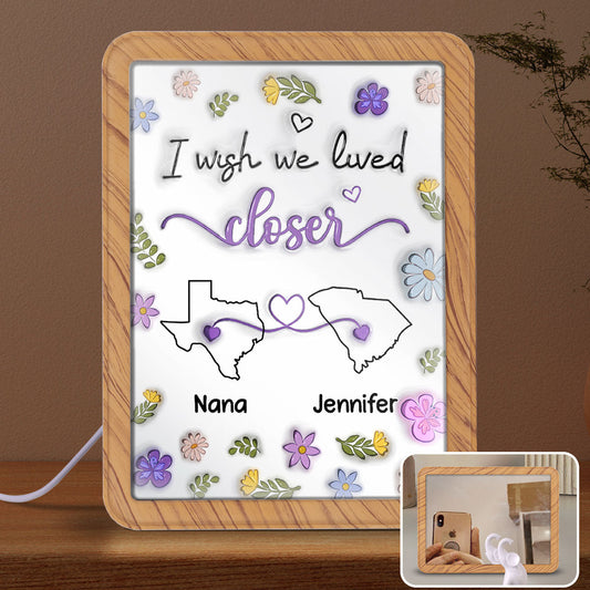I Wish We Lived Closer - Personalized Custom Magic Mirror